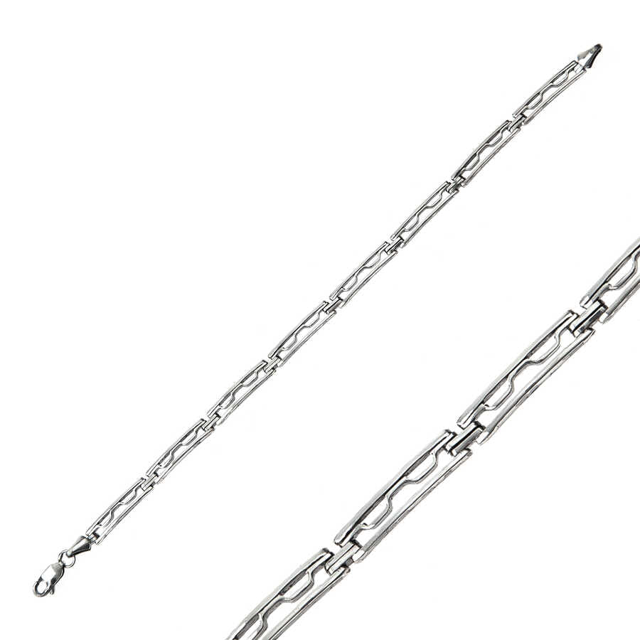 Men’s Oxidized Premium Sterling Silver Bracelet – Everyday Style image 0