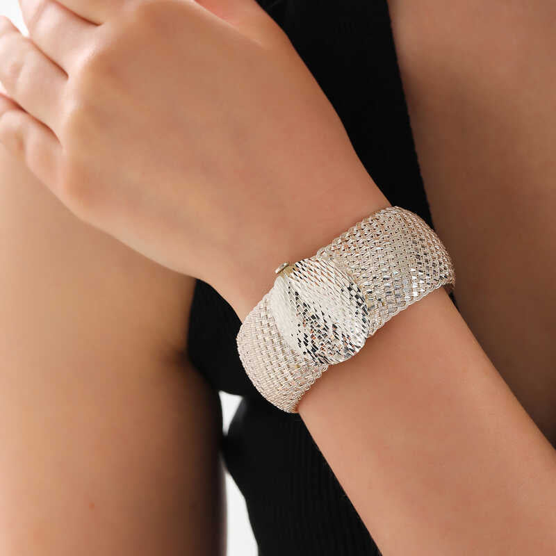 Silver Handmade Engraved Women’s Bracelet image 1