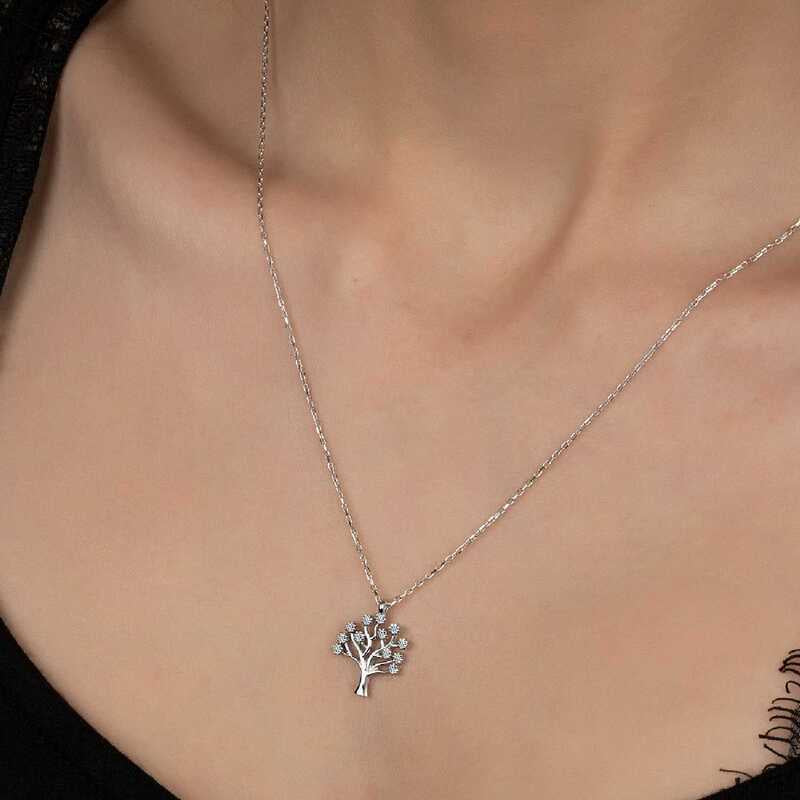 Swarovski Crystal Stone Tree of Life Women's Necklace image 1