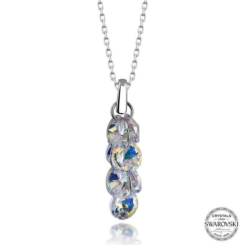 Swarovski Crystal Cluster Silver Women's Necklace image 0