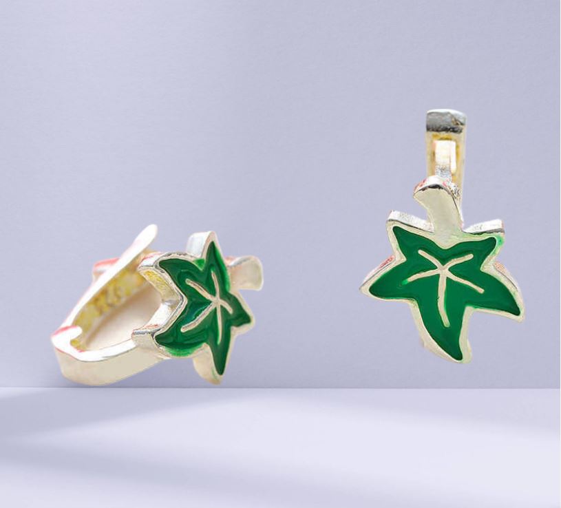 Green leaves Earrings image 0