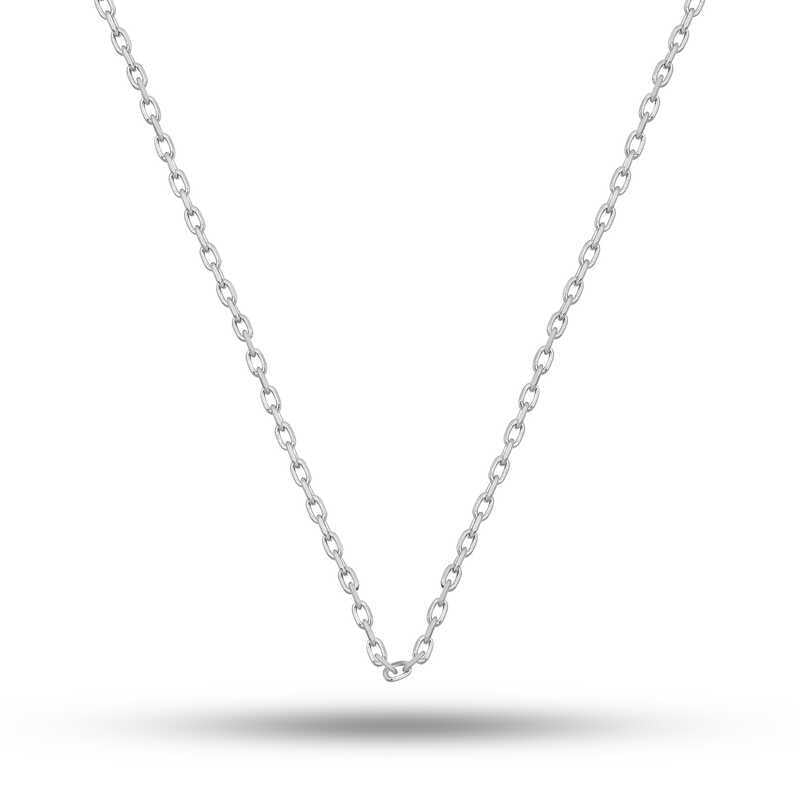 925 Sterling Silver 0.40 Micron 45 Cm Collet Chain image 0