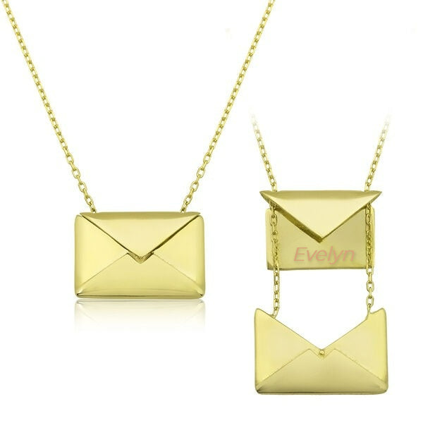 Silver Gold Love Letter Necklace For Women image 0