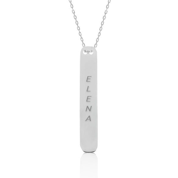 Silver Nameplate Necklace image 0