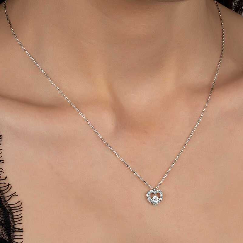 Swarovski Silver Heart Women's Necklace image 1