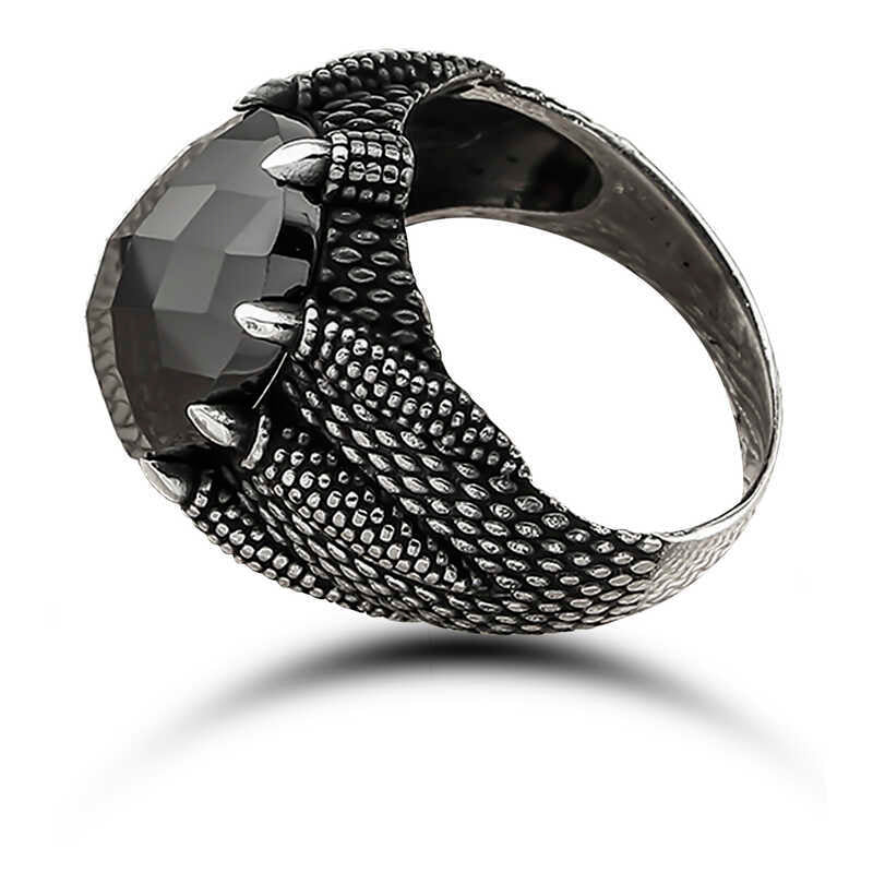 Silver Eagle Claw Men's Ring image 0