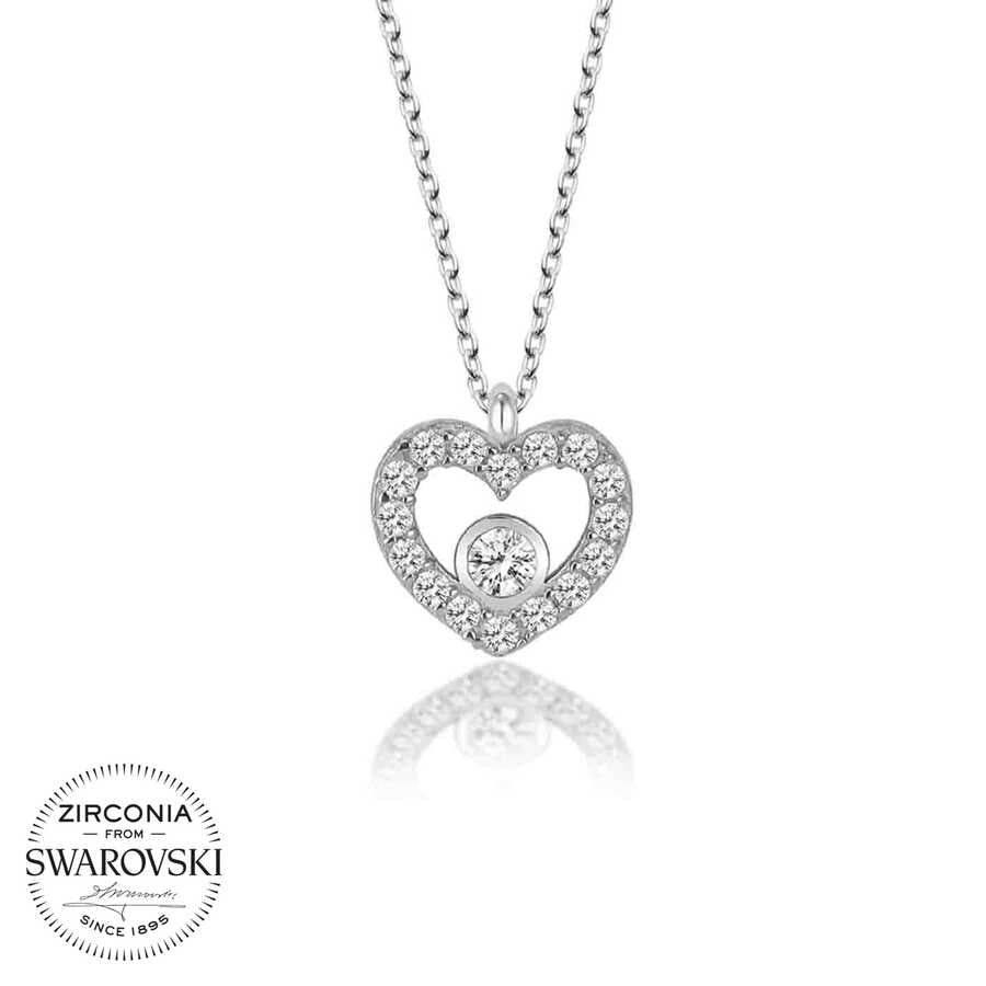 Swarovski Silver Heart Women's Necklace image 0