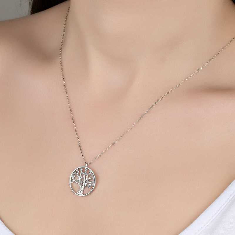 Swarovski Crystal Stone Tree of Life Women's Necklace image 1
