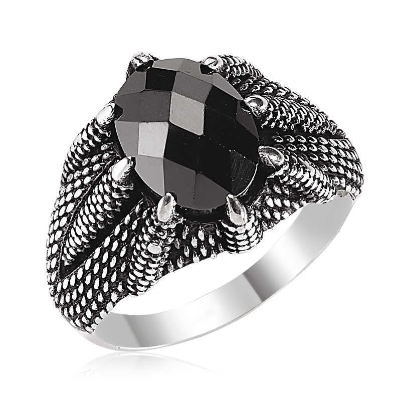 Silver Eagle Claw Men's Ring image 1