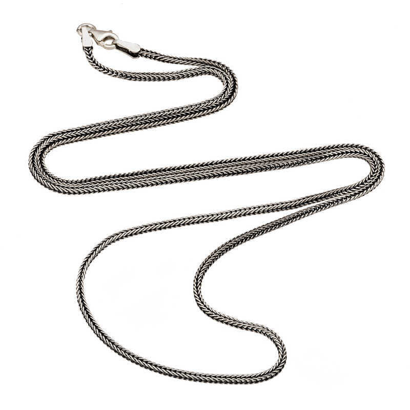 Silver 2 mm Foxtail 60 Cm Chain image 1