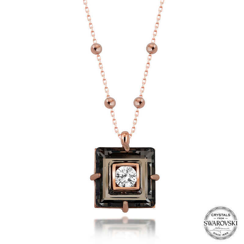 Swarovski Crystal Ball Chain Women's Necklace image 0