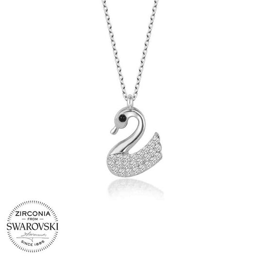 Swarovski Crystal Stone Swan Women's Necklace image 0