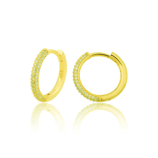 Silver Gold Hoop Earrings image 0