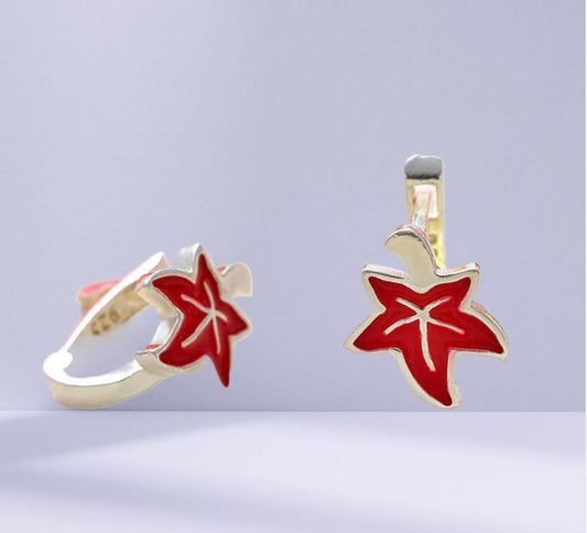 Red Leaves Earrings image 0