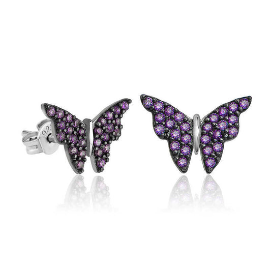 Silver Butterfly Earrings image 0