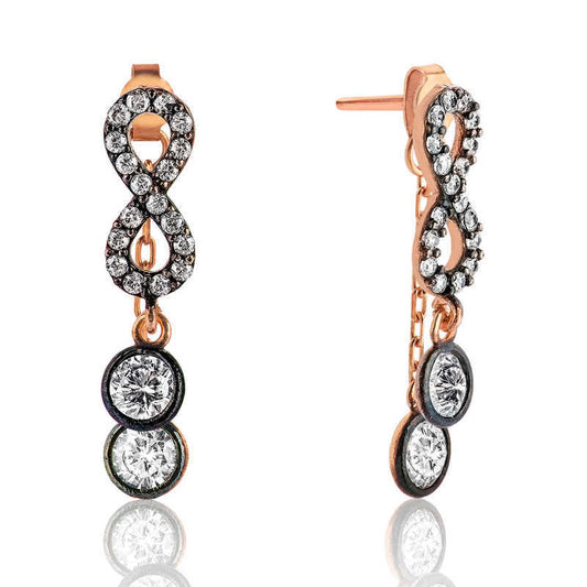 Silver Chain Infinity Women's Earrings image 0