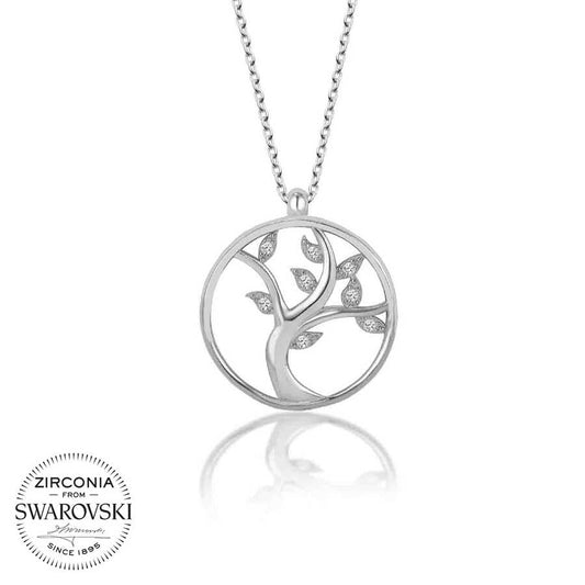 Swarovski Crystal Stone Tree of Life Women's Necklace image 0