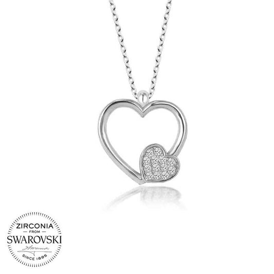 Swarovski Silver Heart Women's Necklace image 0