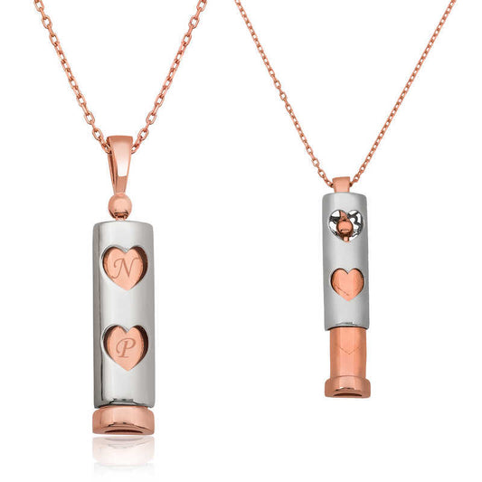 Silver Heart Bar Necklace image 0