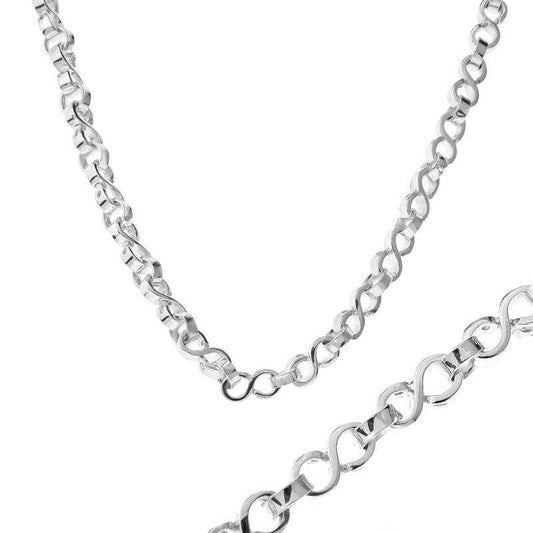 Silver Handcrafted Infinity Men's Chain image 0