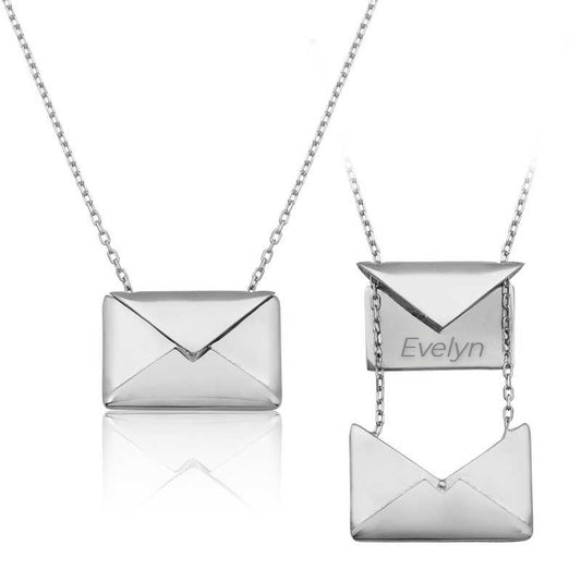 Silver Love Letter Necklace for Women image 0