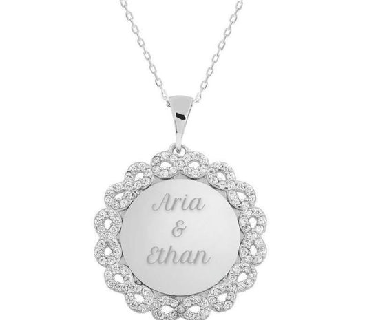 Silver Personalized Infinity Name Necklace image 0