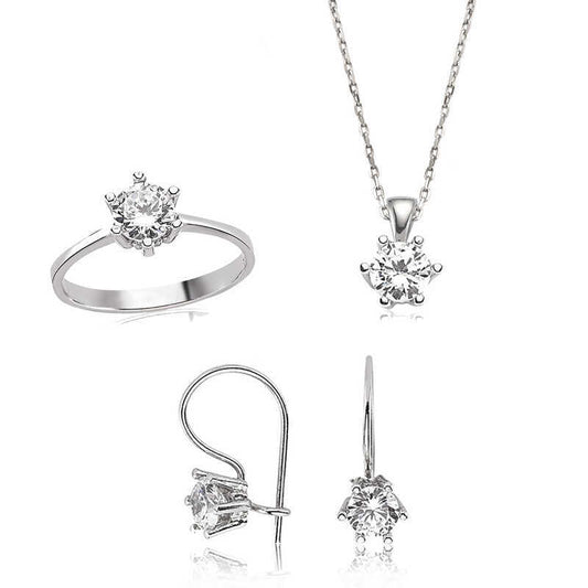 Silver Solitaire Women's Set image 0