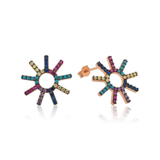 925 Silver Sun women's earrings image 0