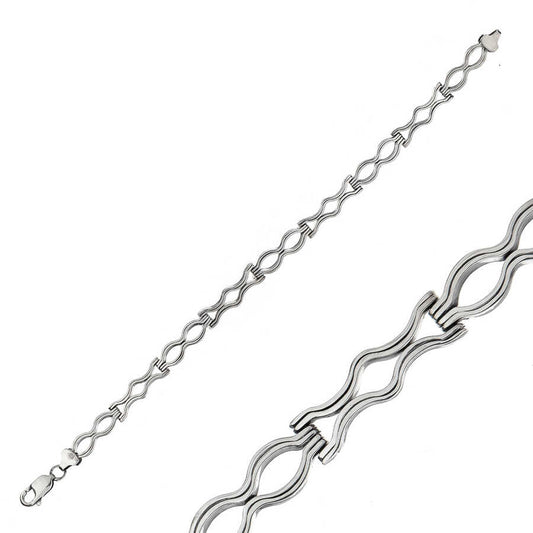 Men’s Oxidized Sterling Silver Bracelet image 0