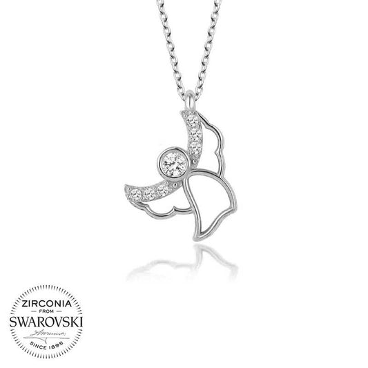 Swarovski Silver Angel Women's Necklace image 0