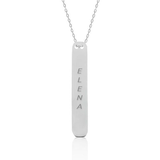 Silver Nameplate Necklace image 0
