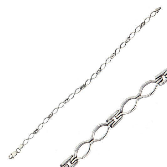 Men’s Oxidized Silver Bracelet image 0