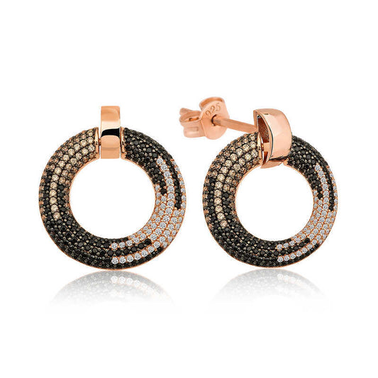 silver hoop women's earrings image 0