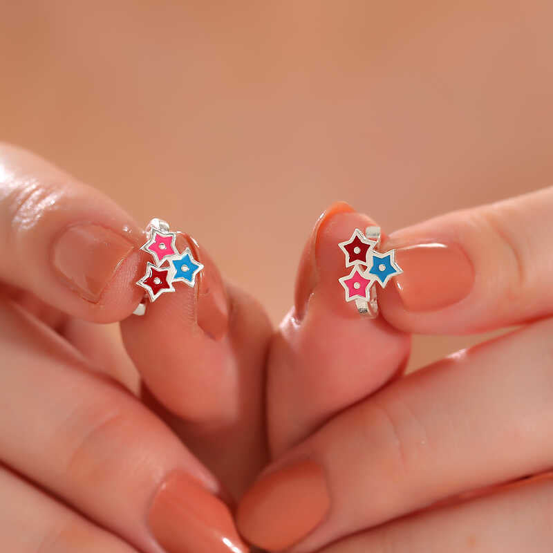 Three Star Girl's Earrings image 1