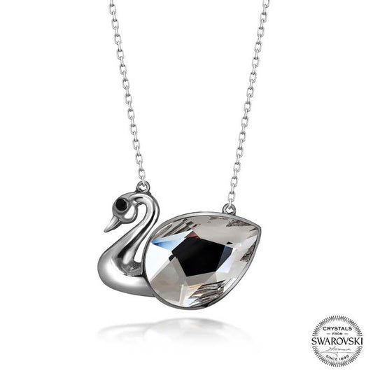 Swarovski Crystal Swan Silver Women's Necklace image 0