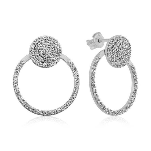 Silver Hoop Women's Earrings image 0