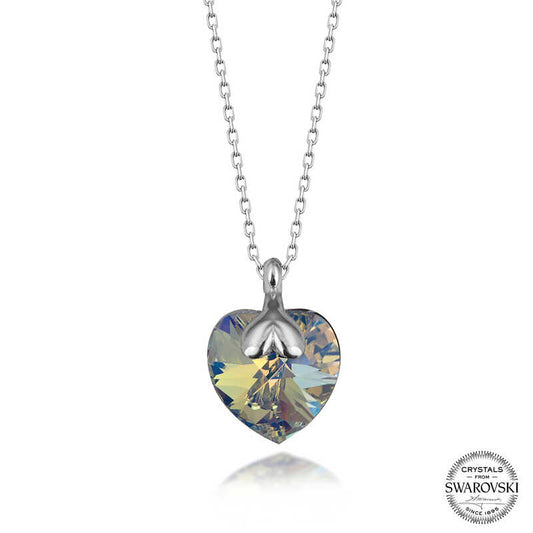 Swarovski Crystal Stone Heart Silver Women's Necklace image 0