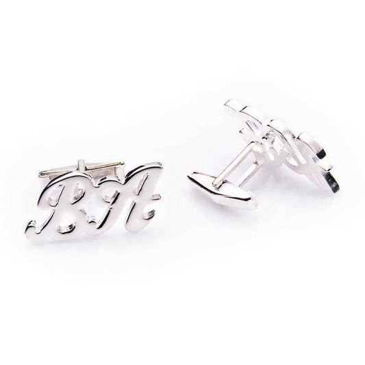 Personalized Silver Initial Cufflinks image 0