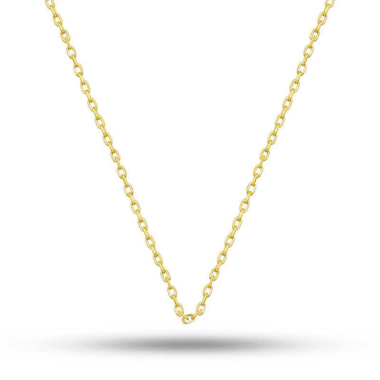 Silver Gold 0.30 Micron 45cm Women's Chain image 0