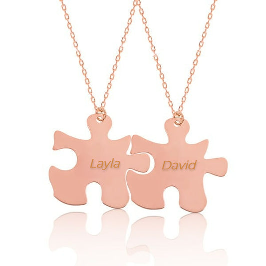 Silver Rose Puzzle Necklaces image 0