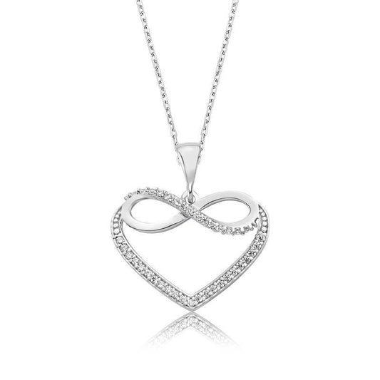 Silver Heart Infinity Women's Necklace image 0