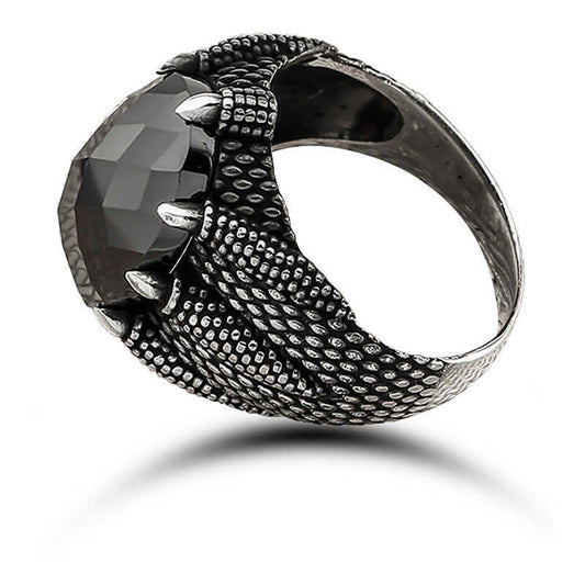Silver Eagle Claw Men's Ring image 0