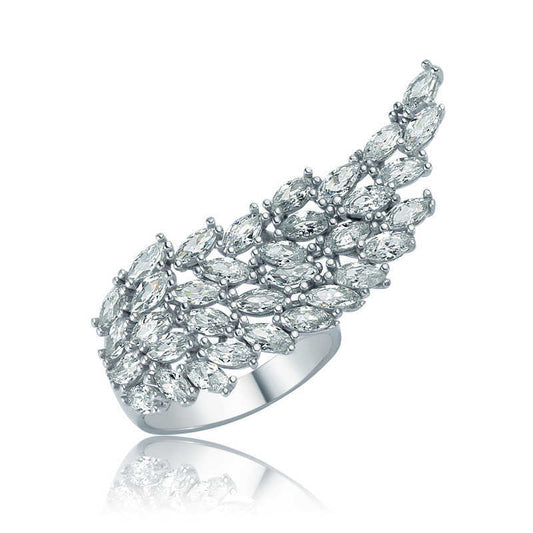 Silver Angel Wing Women's Ring image 0
