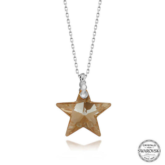 Swarovski Crystal Stone Star Silver Women's Necklace image 0