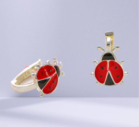 Red Ladybug Earrings image 0