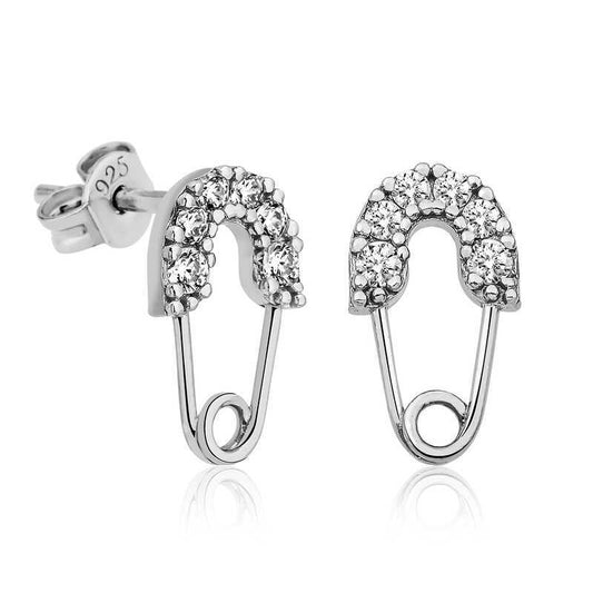 Silver Pin earrings image 0
