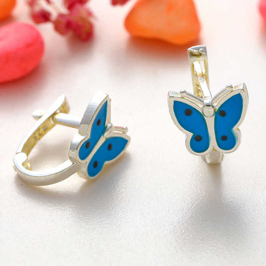 Blue Butterfly Girls Earrings image 0