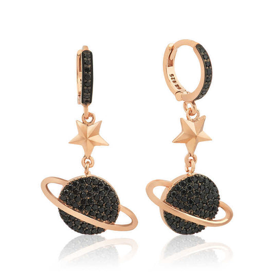 Silver Planet Women's Earrings image 0