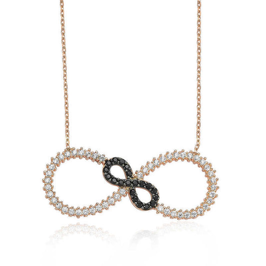 Silver Two Infinity Women's Necklace image 0
