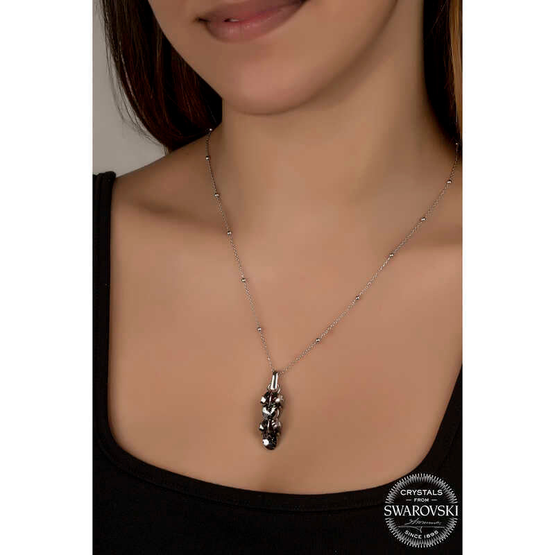 Swarovski Crystal Stone Cluster Women's Necklace image 1